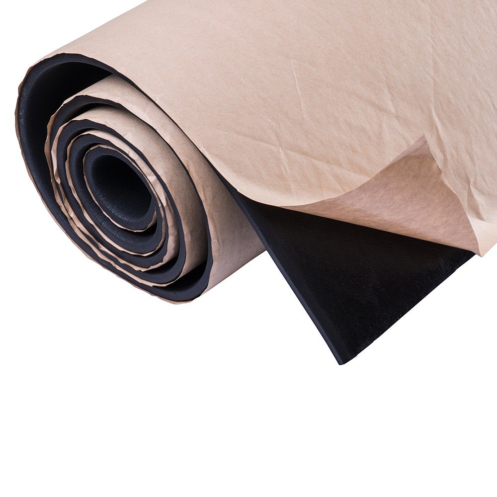 Schalldämpfender Gummi-Schaumstoff Selbstklebend ABM, 3mm, 0.25m2 Schaumstoff Kautschuk Dämmmatte ABM Insulation