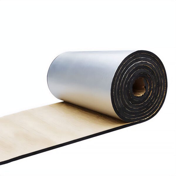 Schalldämpfender Schaumstoff mit Aluminiumfolie ABM - 6mm, 1m2 Schaumstoff Kautschuk Dämmmatte ABM Insulation