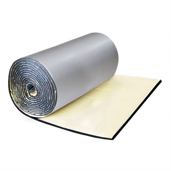 Schalldämpfender Schaumstoff mit Aluminiumfolie ABM - 6mm, 1m2 Schaumstoff Kautschuk Dämmmatte ABM Insulation