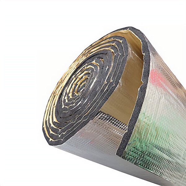 Schalldämpfender Schaumstoff mit Aluminiumfolie ABM - 6mm, 1m2 Schaumstoff Kautschuk Dämmmatte ABM Insulation