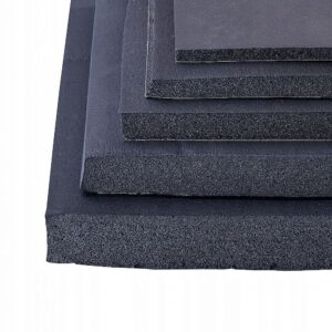 Gummi-Schaumstoff. Akustische Isolierung Selbstklebend ABM, 50mm, 0.5m2 Schaumstoff Kautschuk Dämmmatte ABM Insulation