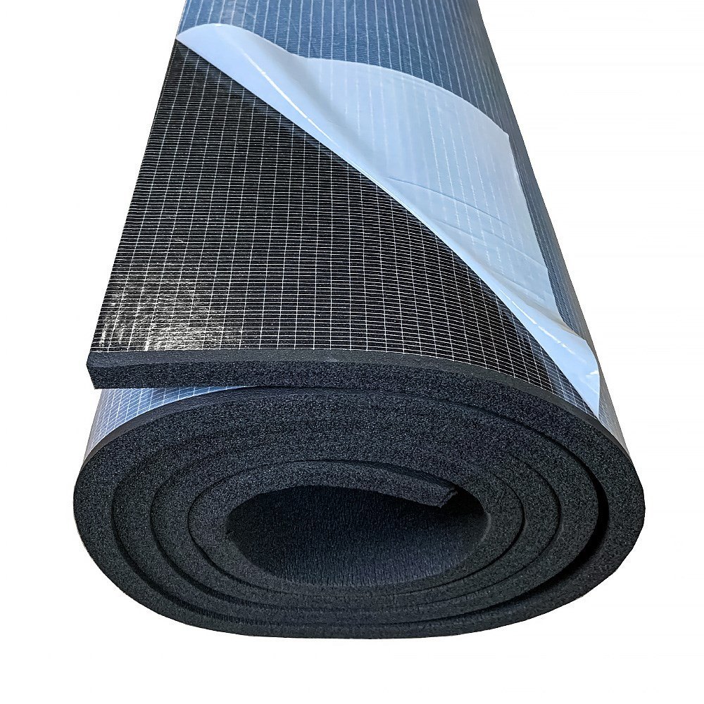 Gummi-Schalldämmung Selbstklebender Schaumstoff ABM. Material für Schalldämmung, 10mm, 0.25m2 Schaumstoff Kautschuk Dämmmatte ABM Insulation