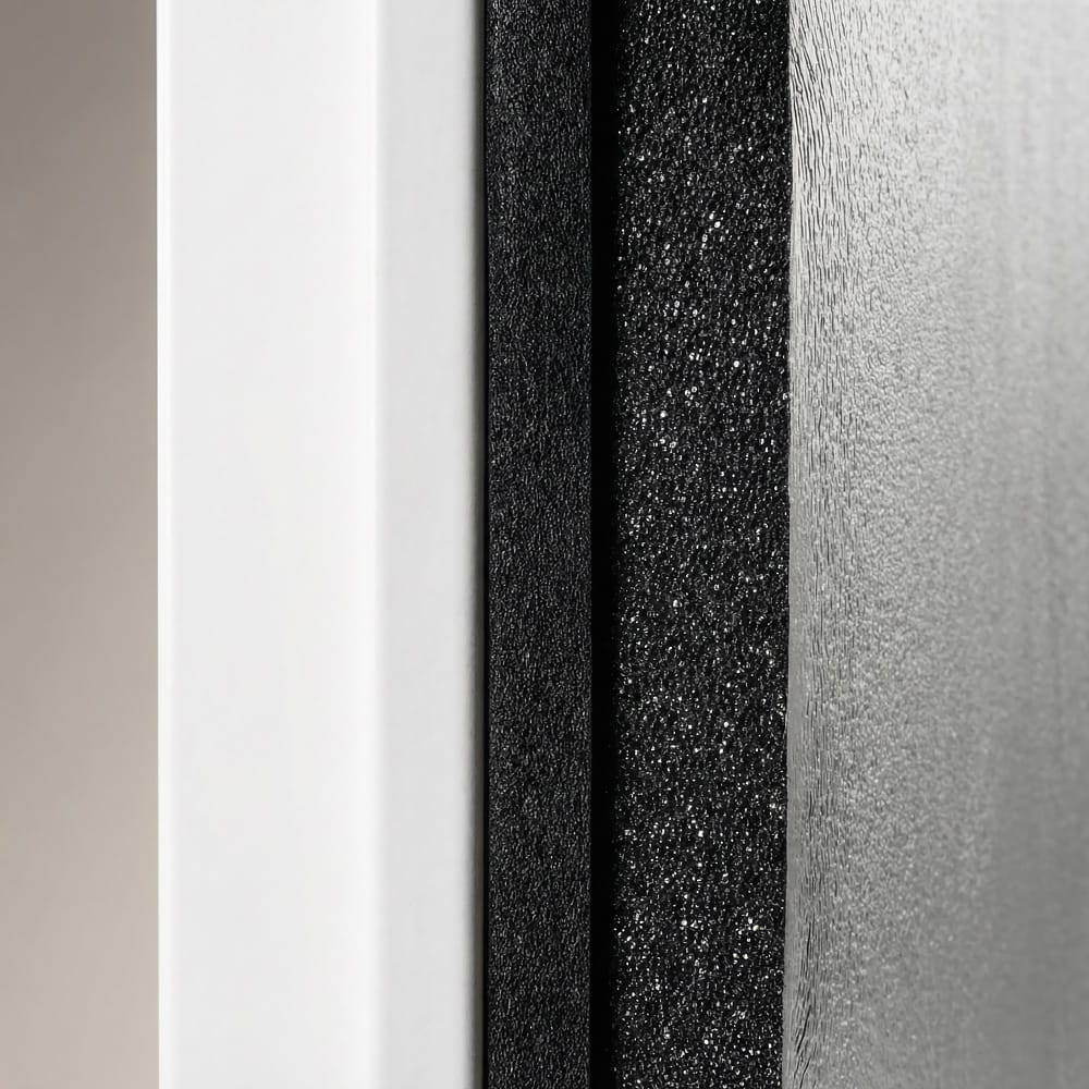 Set aus Materialien zur Schalldämmung von Zimmertüren, 2×2m2, Schwarz abm-z1-10