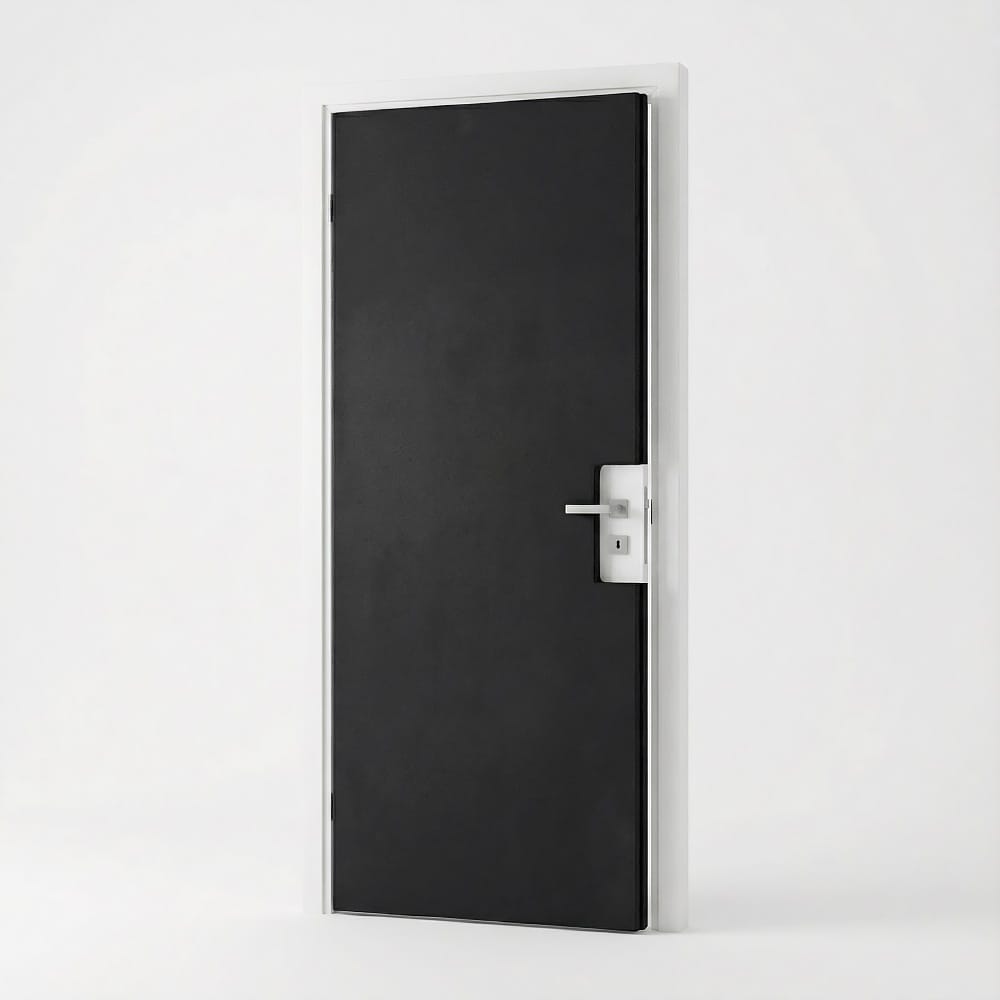 Set aus Materialien zur Schalldämmung von Zimmertüren, 2×2m2, Schwarz abm-z1-11