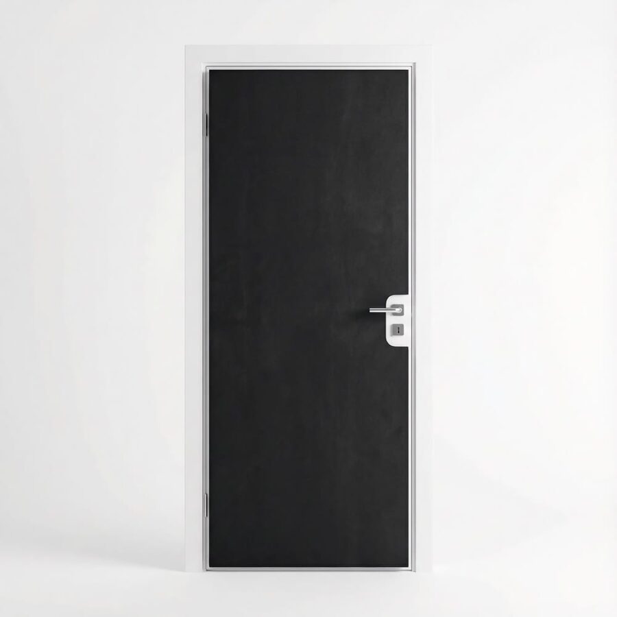 Set aus Materialien zur Schalldämmung von Zimmertüren, 2×2m2, Schwarz  abm-z1-12
