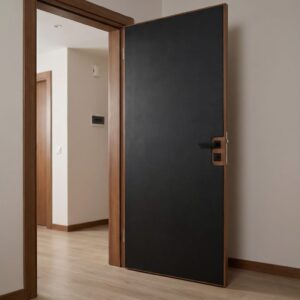 Set aus Materialien zur Schalldämmung von Zimmertüren, 2×2m2, Schwarz  abm-z1-15