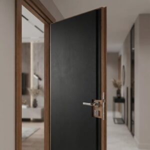 Set aus Materialien zur Schalldämmung von Zimmertüren, 2×2m2, Schwarz  abm-z1-17