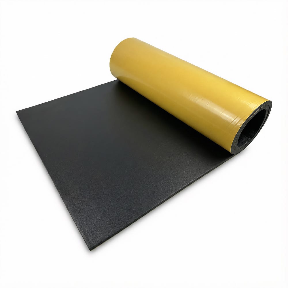 Set aus Materialien zur Schalldämmung von Zimmertüren, 2×2m2, Schwarz abm-z1-6
