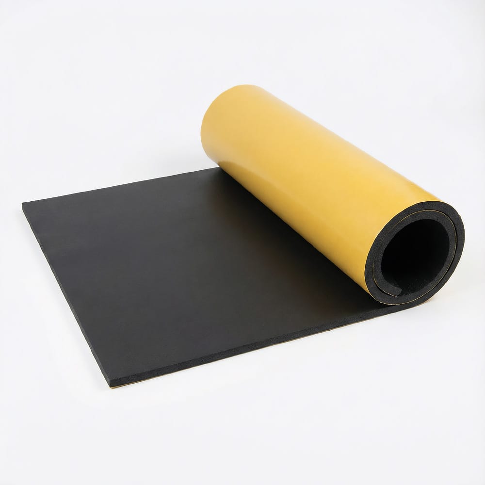 Set aus Materialien zur Schalldämmung von Zimmertüren, 2×2m2, Schwarz abm-z1-7