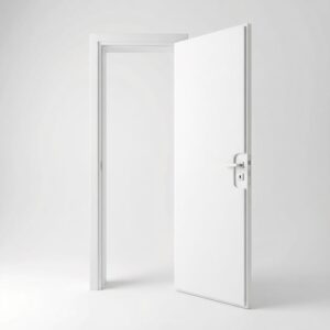 Set aus Materialien zur Schalldämmung von Zimmertüren, 2×2m2, Weiß  abm-z2-10