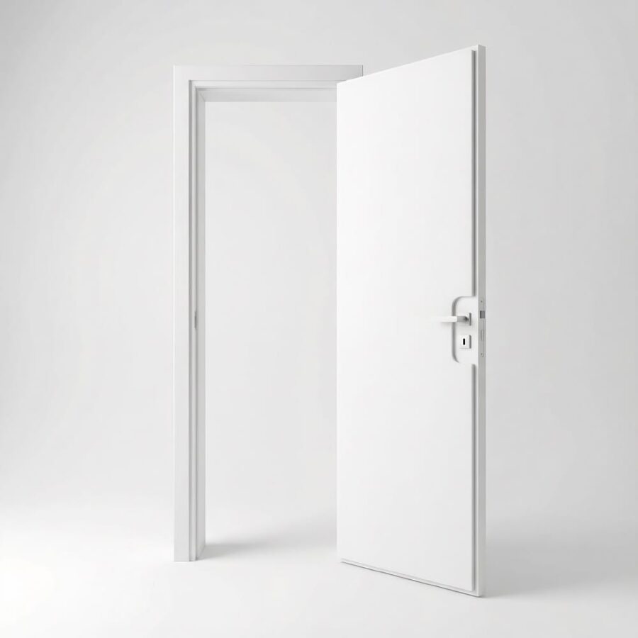 Set aus Materialien zur Schalldämmung von Zimmertüren, 2×2m2, Weiß  abm-z2-10