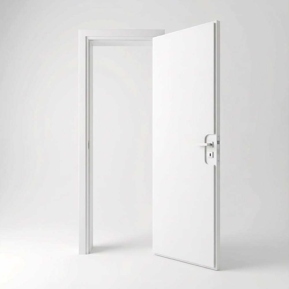 Set aus Materialien zur Schalldämmung von Zimmertüren, 2×2m2, Weiß abm-z2-10