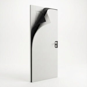 Set aus Materialien zur Schalldämmung von Zimmertüren, 2×2m2, Weiß  abm-z2-19