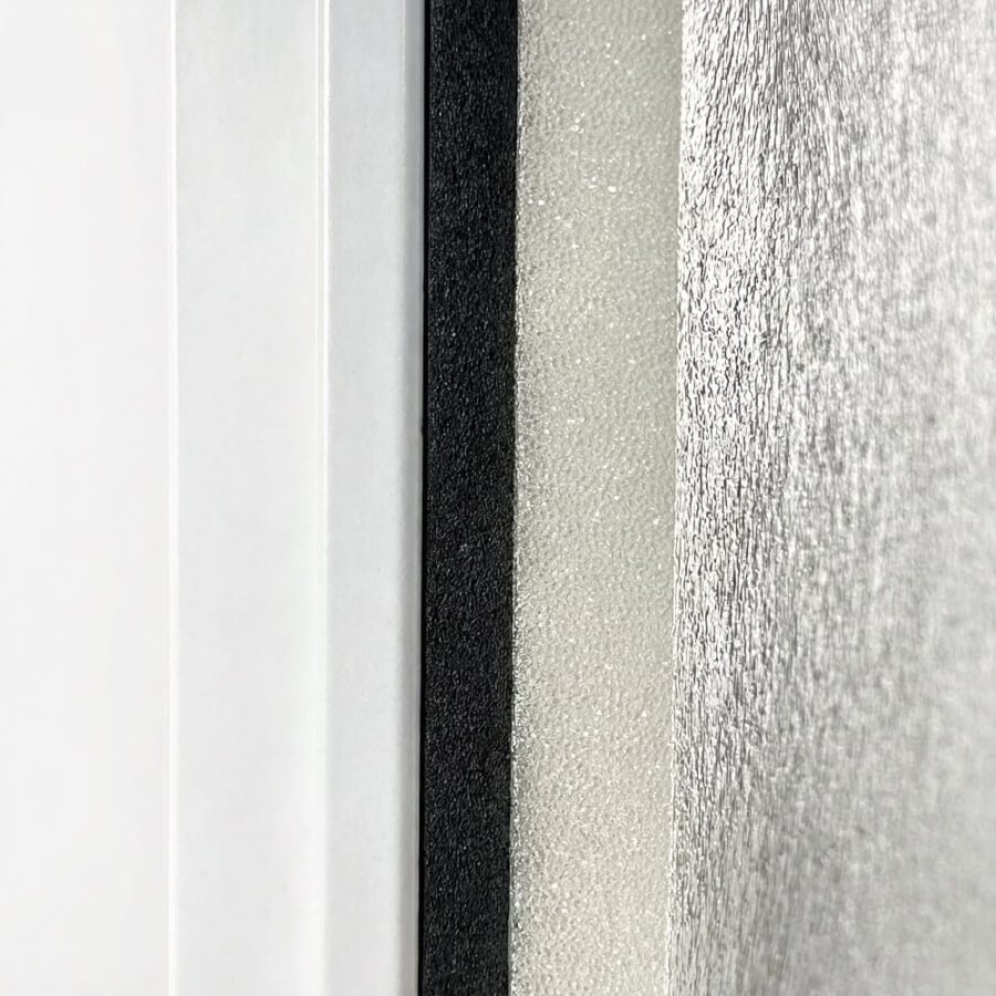 Set aus Materialien zur Schalldämmung von Zimmertüren, 2×2m2, Weiß  abm-z2-9