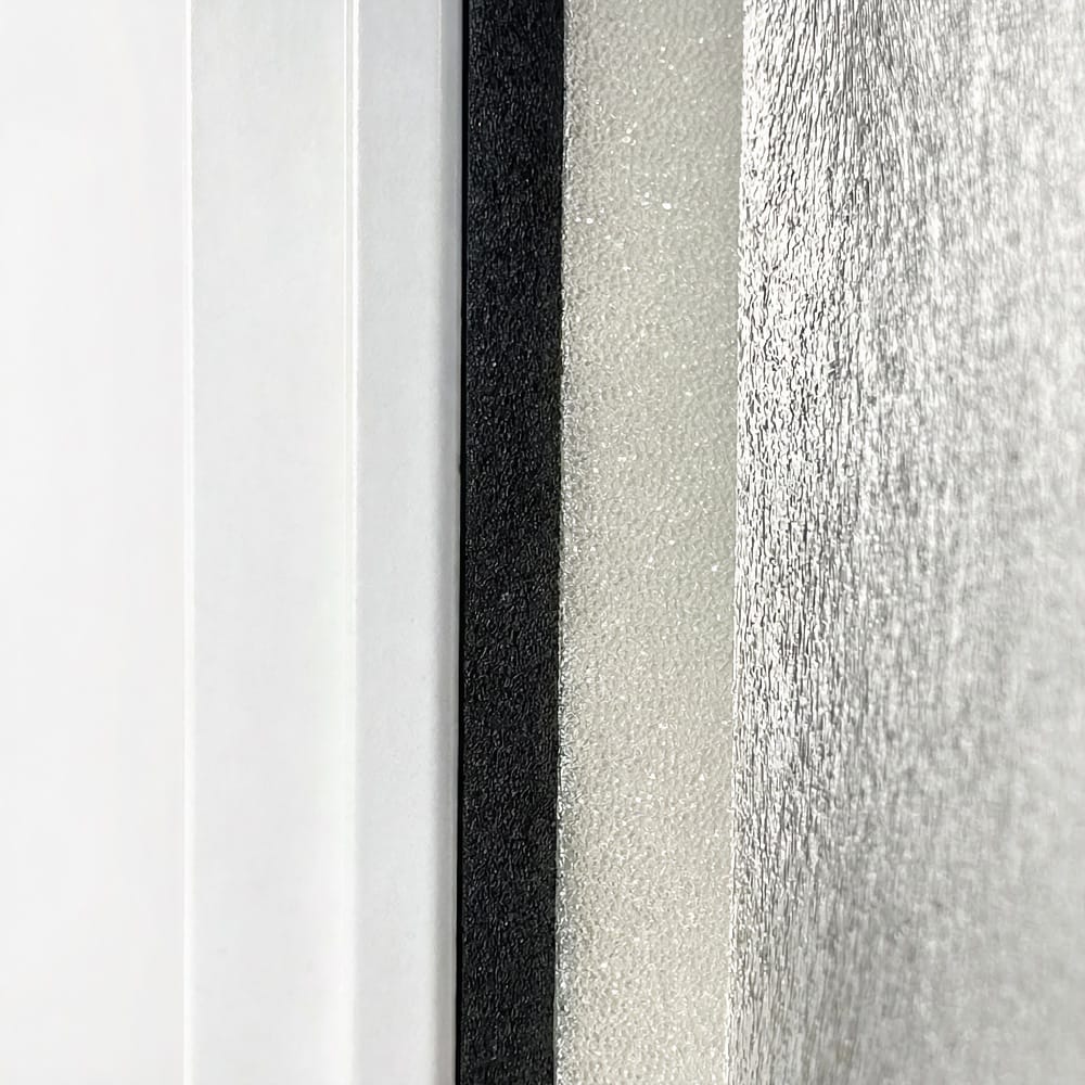 Set aus Materialien zur Schalldämmung von Zimmertüren, 2×2m2, Weiß abm-z2-9